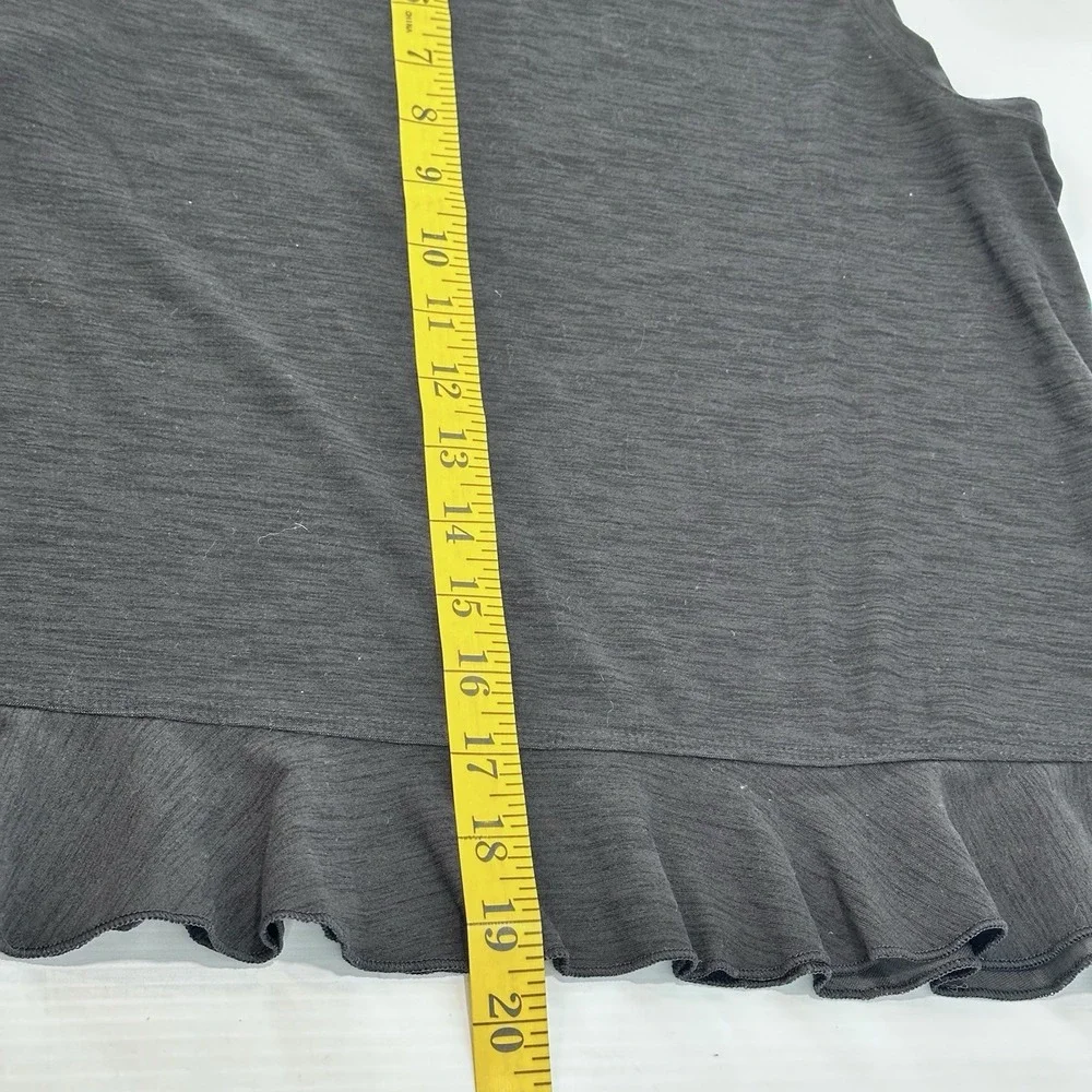 2/$20 Old Navy Active Breathe On Tank Top Womens Size S Gray‎ Ruffles like new! - Picture 5 of 5